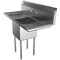 Koolmore 1 Compartment Stainless Steel NSF Commercial Kitchen Prep & Utility Sink with 2 Drainboards SA151512-15B3 - alternate 9